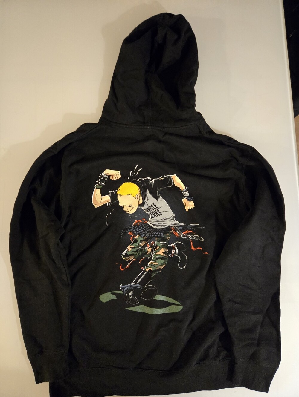 Circle Jerks Punk Hardcore Black Full Zip Graphic Hoodie Medium - Picture 4 of 5